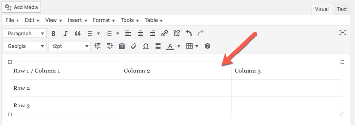 How to Insert A Table In WordPress Without Writing Code