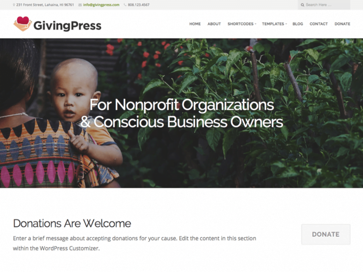 free non-profit WordPress themes
