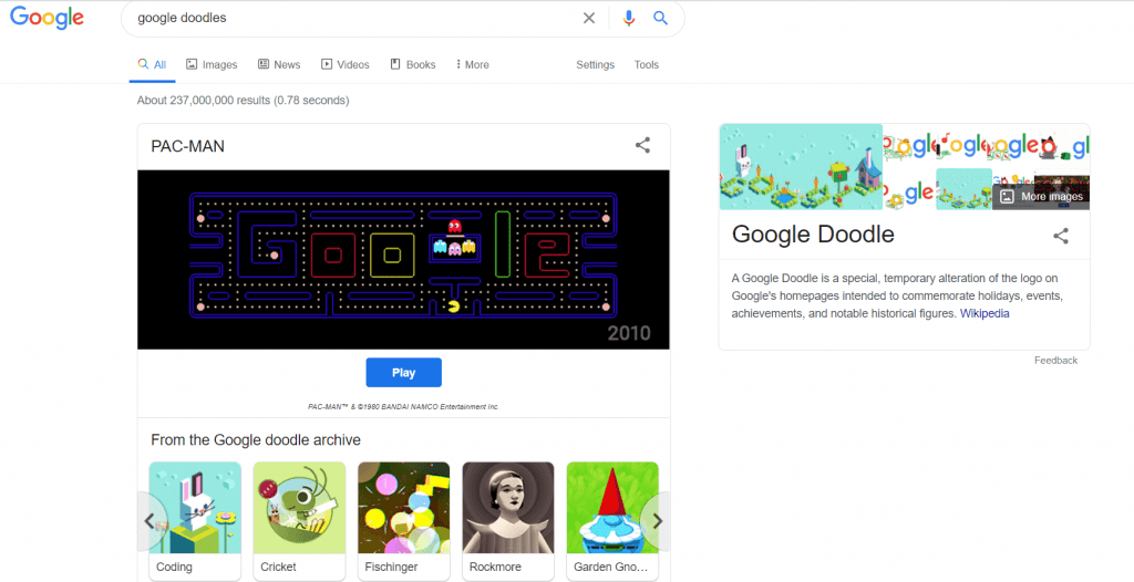 Google doodles easter eggs