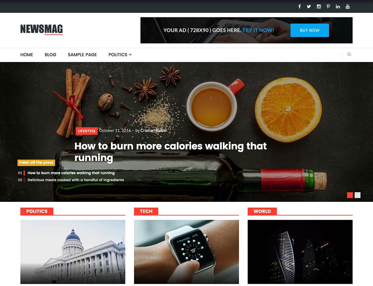 Free Magazine WordPress Themes & Templates 2020