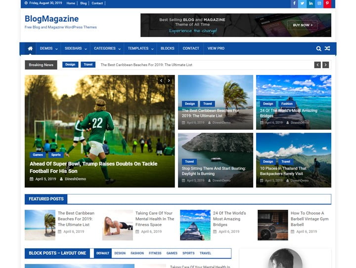 blogmagazine free responsive magazine wordpress theme