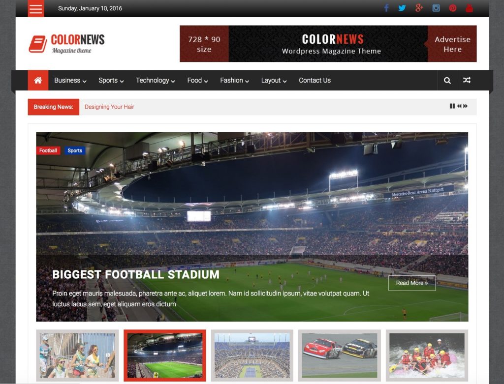 colornews - free responsive magazine wordpress themes