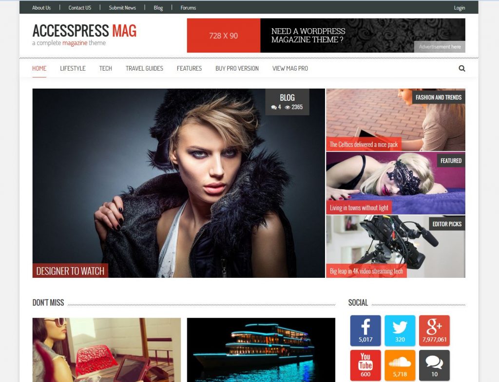 free magazine wordpress theme accesspress-mag