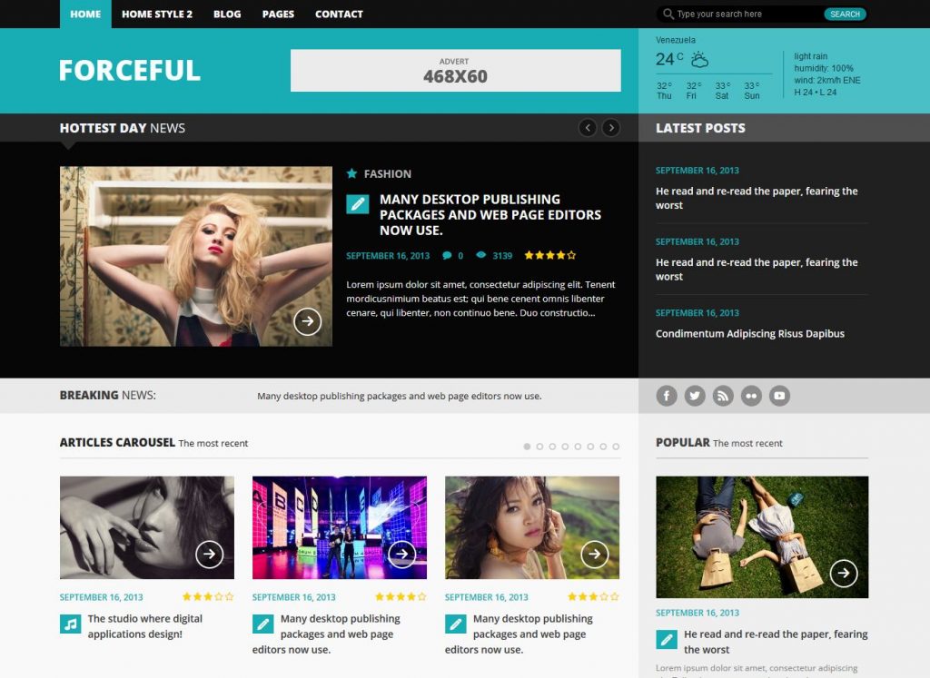 free magazine wordpress theme forceful lite