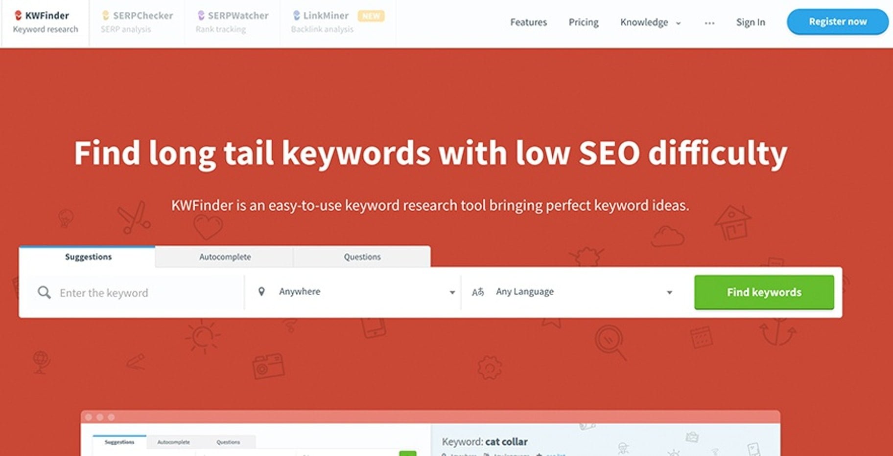 KWFinder - SEO Keyword Tool