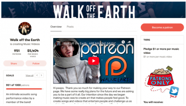 walk off the earth crowdfunding page