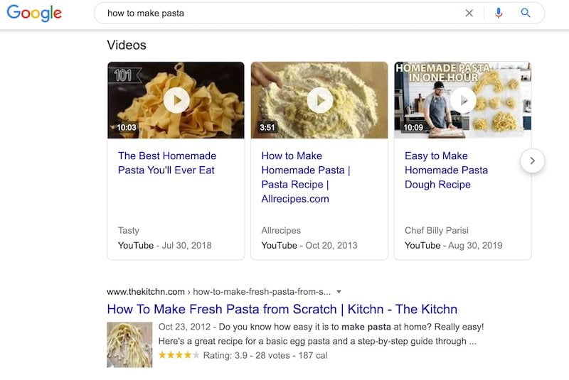 how to make pasta google search result