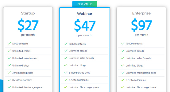 Pricing Page - Systeme.io