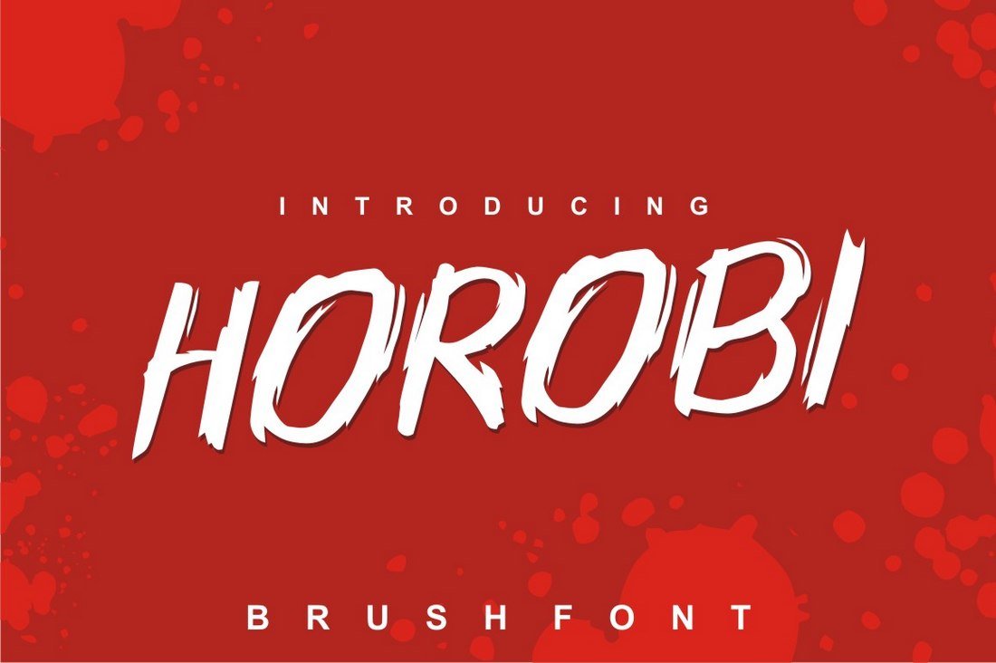 Horobi free Brush font