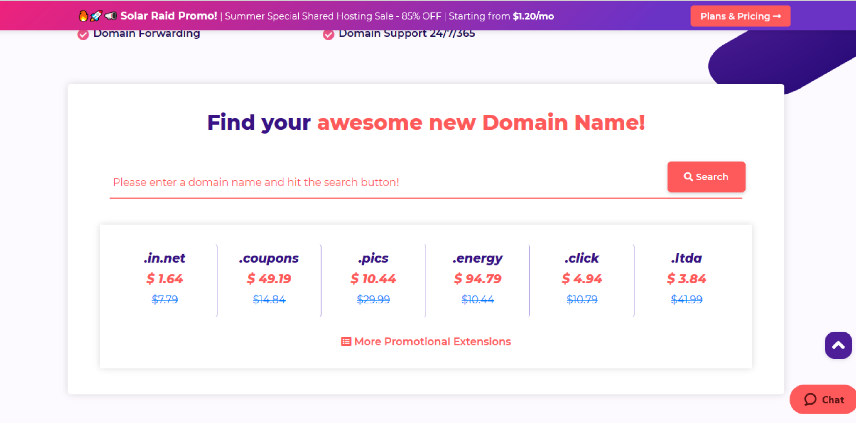 HostArmada domain name pricing
