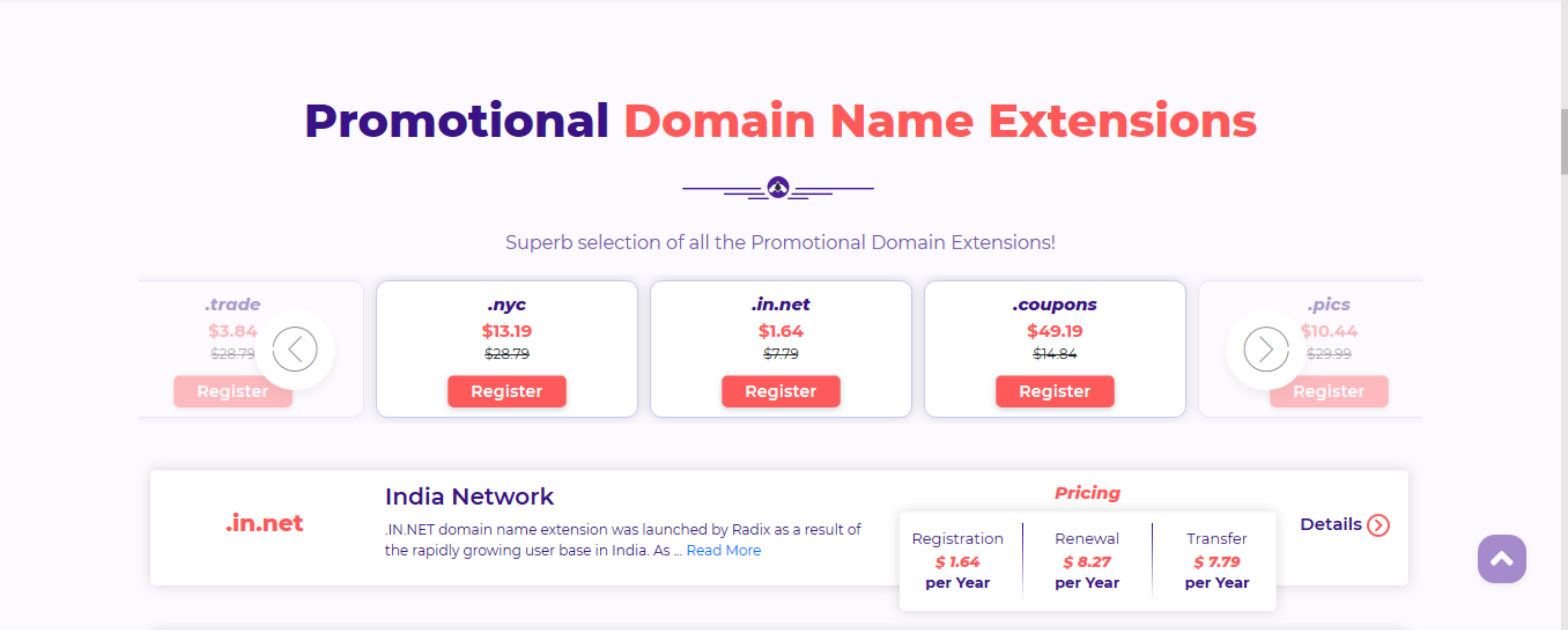 Hostarmada domain name extensions