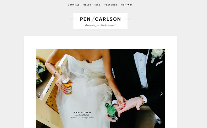 Best Photography Websites // Pen Carlson