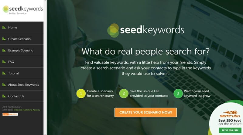 SeedKeywords keyword research software