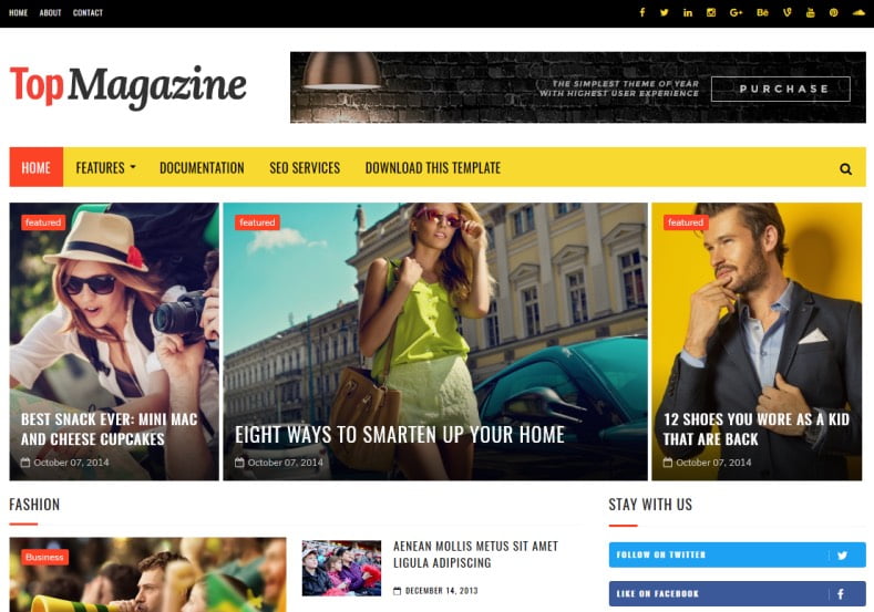 TopMagazine Blogger Template. Blogger templates 2017 namely TopMagazine Blogger Template designed by SoraTemplates. Have slider and social bookmarking icons. Download this template.