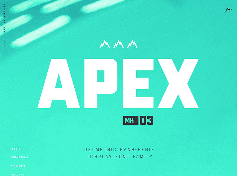 Apex MK3 Free Fonts for Commercial Use