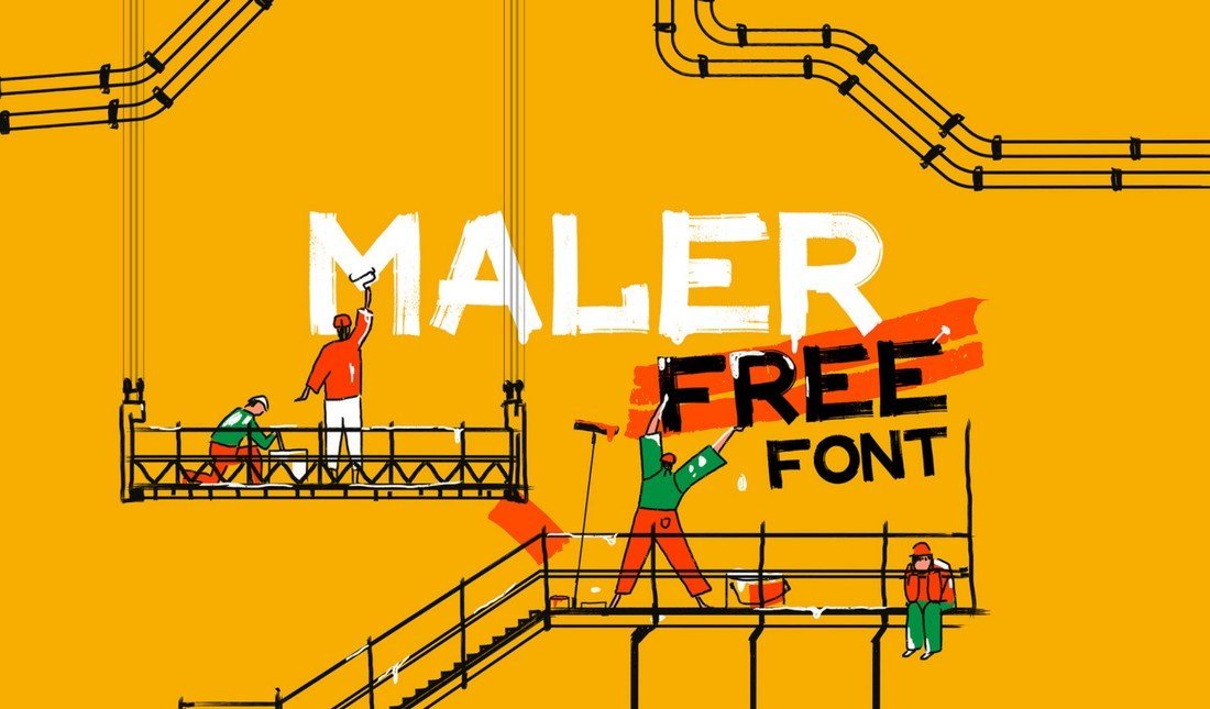 maler free font