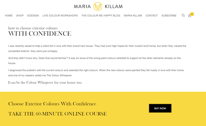 Maria Killam - Courses and Workshops