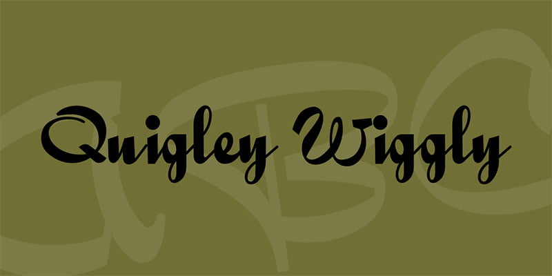 Quigley Wiggly Free Fonts for Commercial Use