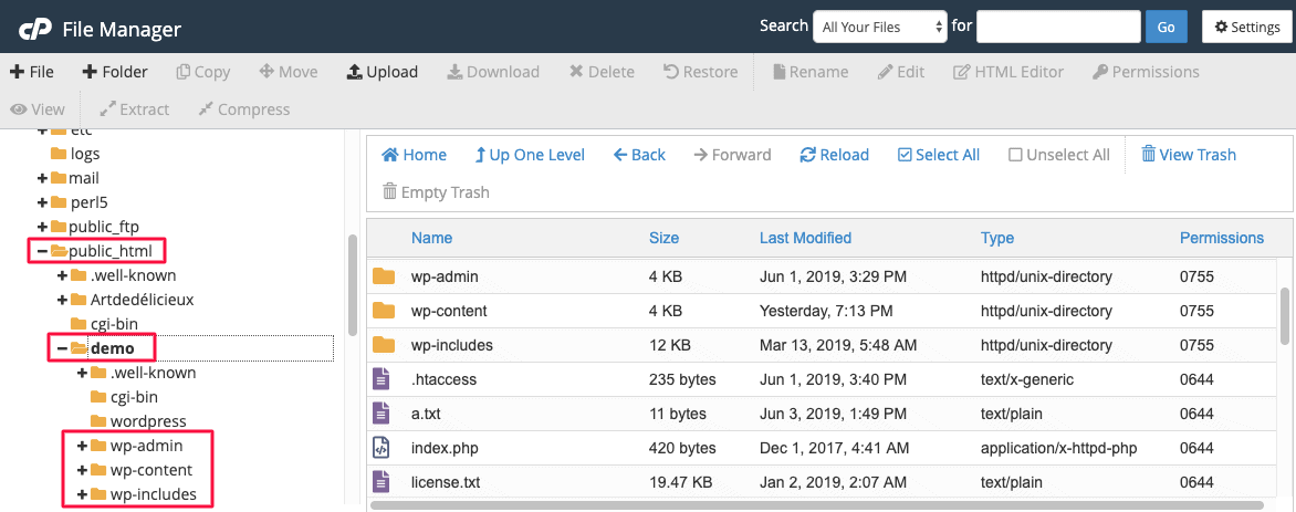 website backup manually 