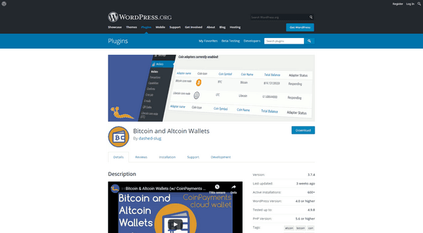 Create a specialized cryptocurrency wallet in your WordPress site with the Bitcoin & Altcoin Wallets plugin. 