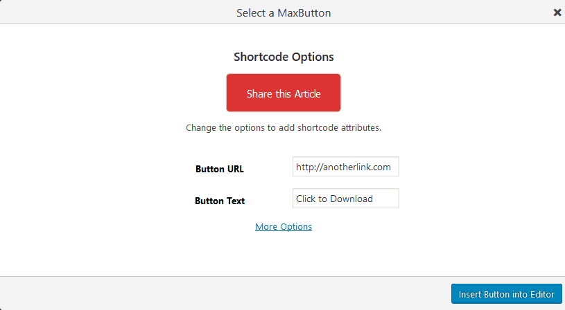 Editing button information in MaxButtons