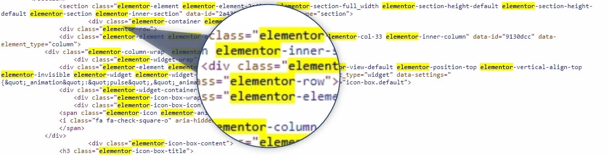 wp-hide-elementor-outputted-html-code