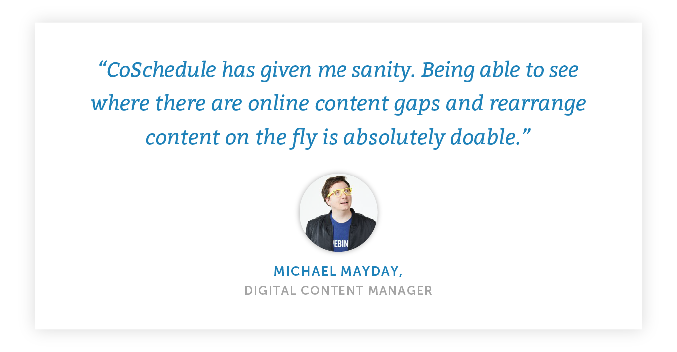Michael Mayday's review of CoSchedule