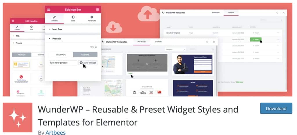 WunderWP – Reusable & Preset Widget Styles and Templates for Elementor