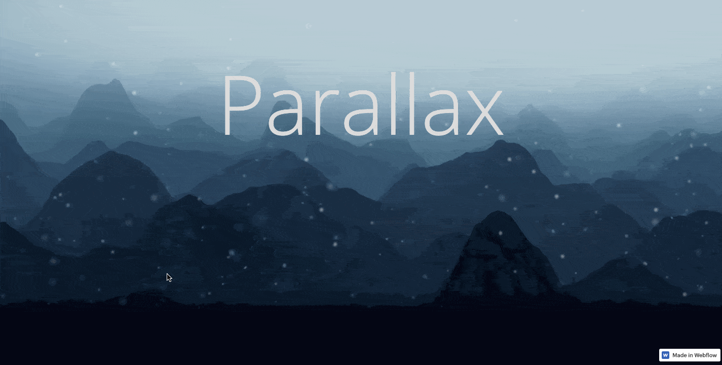 webflow parallax animation