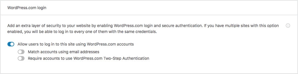 Jetpack WordPress.com Login