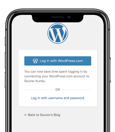 Login using WordPress.com