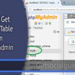 How To Get Create Table Query In phpmyadmin