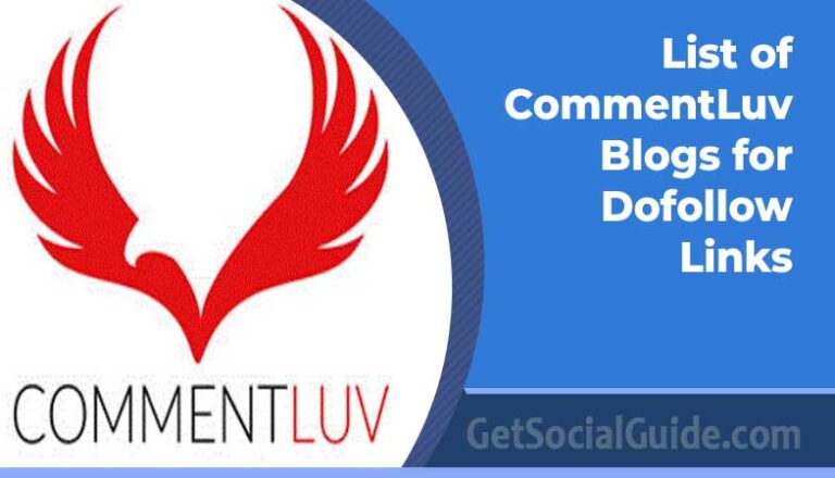 List of CommentLuv Blogs for Dofollow Links