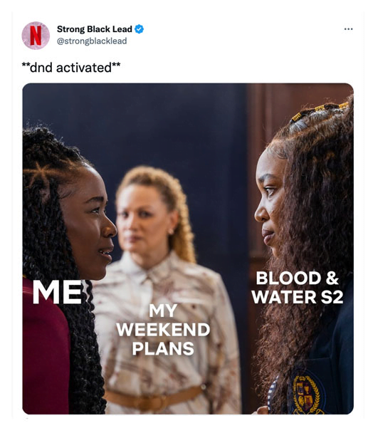 Social media meme campaign Netflix