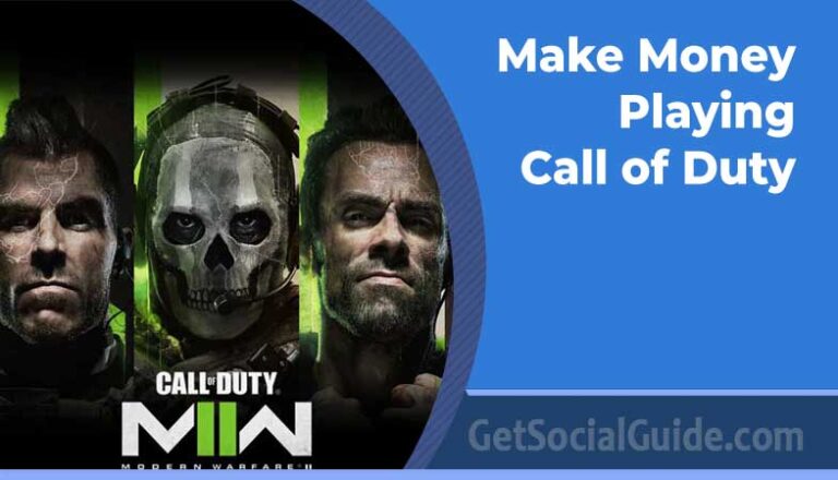 make money playing call of duty concept showing gamer streaming, competing in tournaments, and earning money online