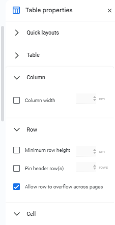 Vertically Align Text in Google Docs