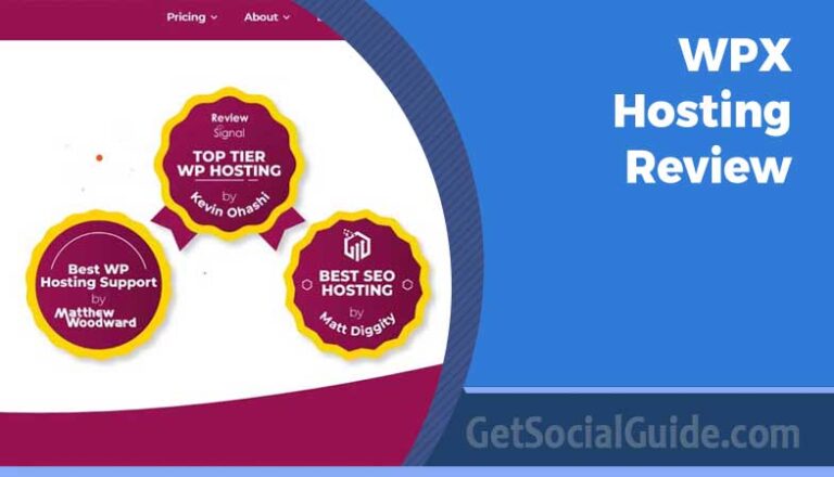 WPX Hosting Review title with three award badges for top tier, best support, and best SEO hosting.