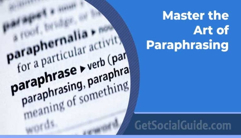 Master the Art of Paraphrasing