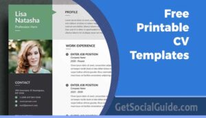 Free Printable CV Templates