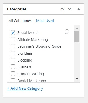 WordPress Categories