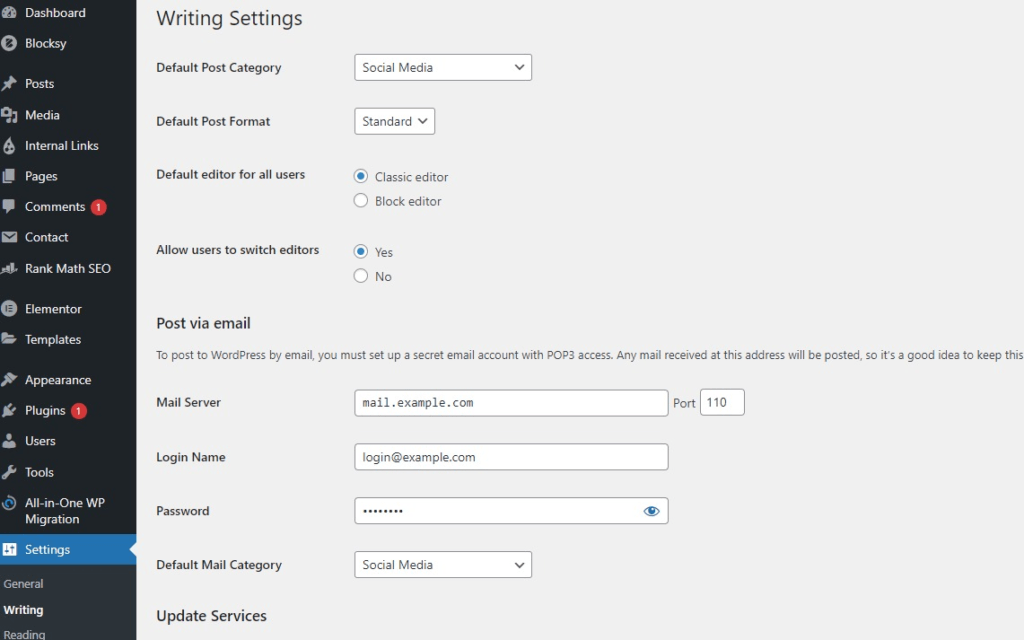 WordPress Categories