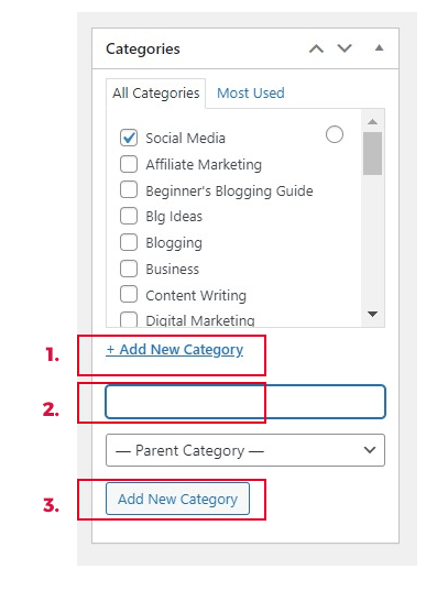 WordPress Categories