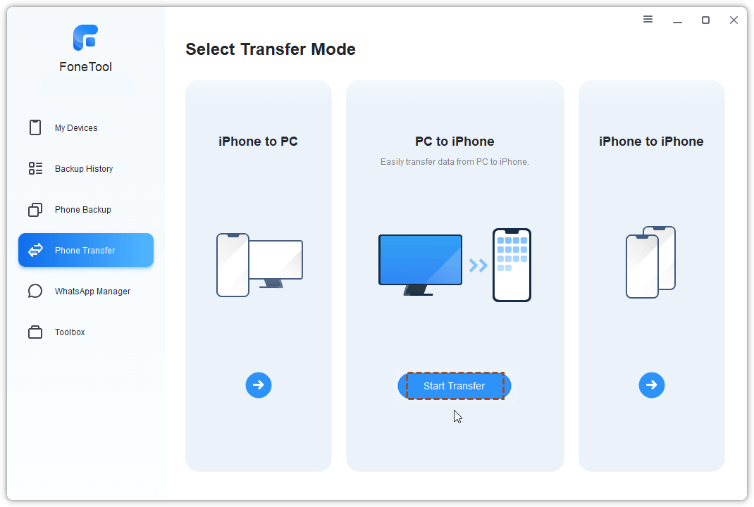 Transfer to iPhone