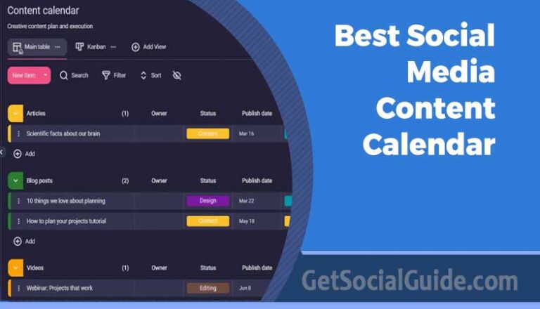 Best Social Media Content Calendar