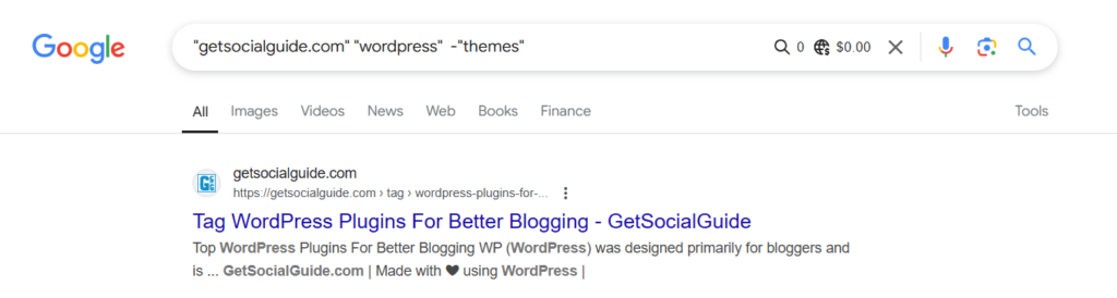 Exclude Words From Google Search Results - GetSocialGuide - WordPress Tips and Tricks for Amateur Bloggers