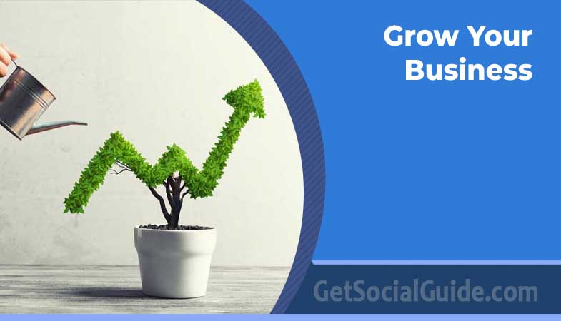 Grow Your Business 1 Professional business growth strategy icons showing customer retention, technology integration, and strategic partnerships