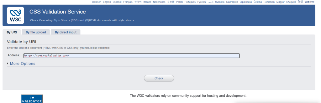 10 Top HTML Validators to Detect Errors and Optimize Your Code 15 W3C CSS Validation Service official validator by the World Wide Web Consortium showing URL and direct input options for validating CSS stylesheets against W3C CSS specifications — the official CSS counterpart to the W3C HTML validator 10. W3C CSS Validator — Validate Your Stylesheet Alongside Your HTML