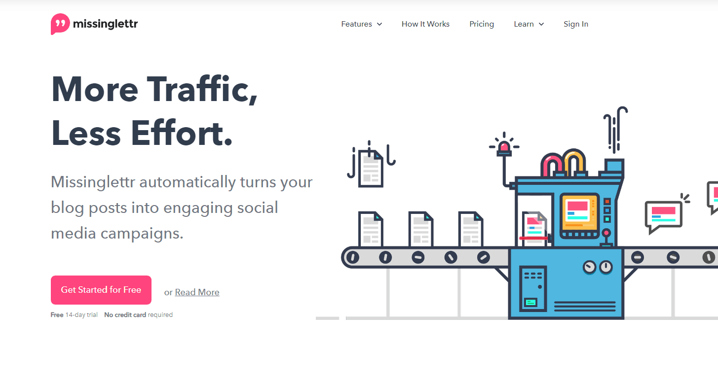 Amateur Blogging 2 Missinglettr social media automation dashboard showing scheduled posts for blog promotion