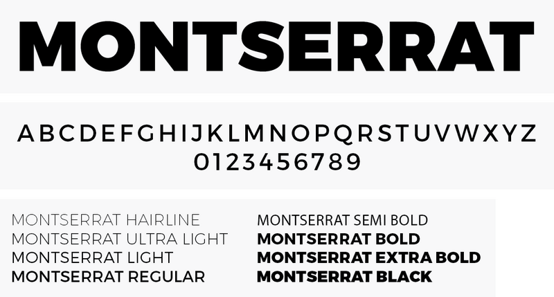 Best Google Fonts For Web Development 3 Montserrat font family showing multiple weights and styles