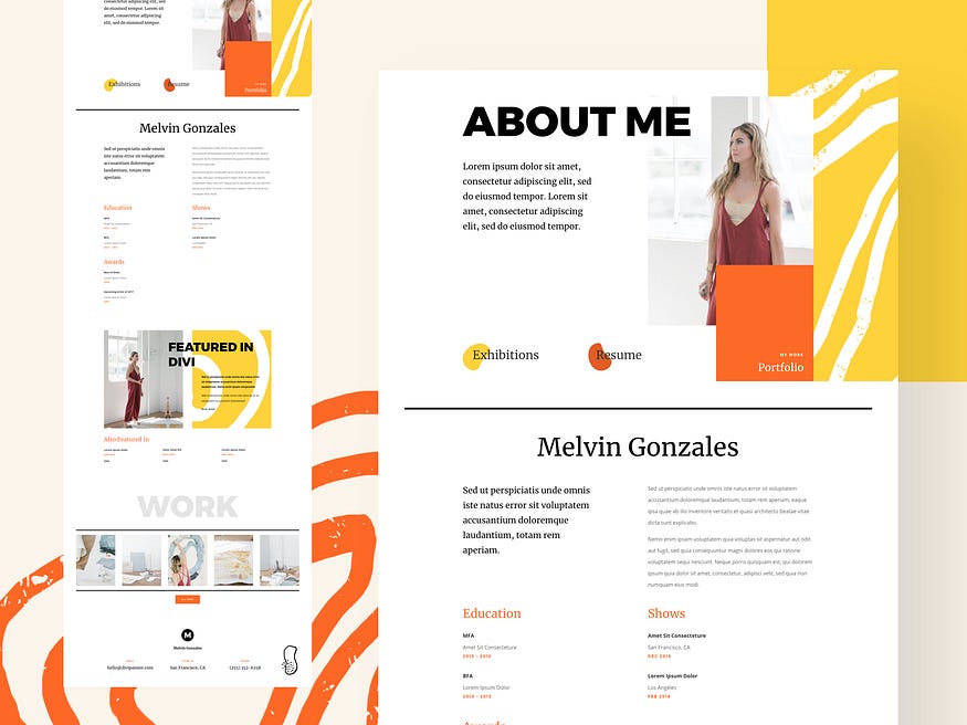 Elegant Themes Dribbble - colorful app landing page